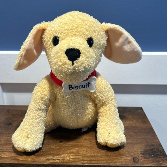 Plush Toy Biscuit The Little Yellow Puppy Tag Red Collar Based on Children Book - Picture 1 of 10